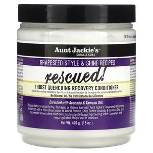 New Aunt Jackie's Grapeseed Thirst quenching recovery conditioner Curls Glossy